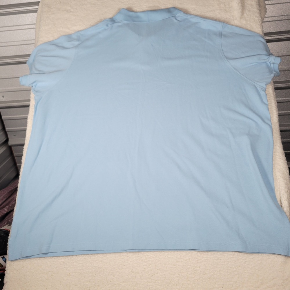 B+T Polo Shirt Mens 4XT Light Blue Short‎ Sleeve Pique Knit Big & Tall Classic - Picture 7 of 12